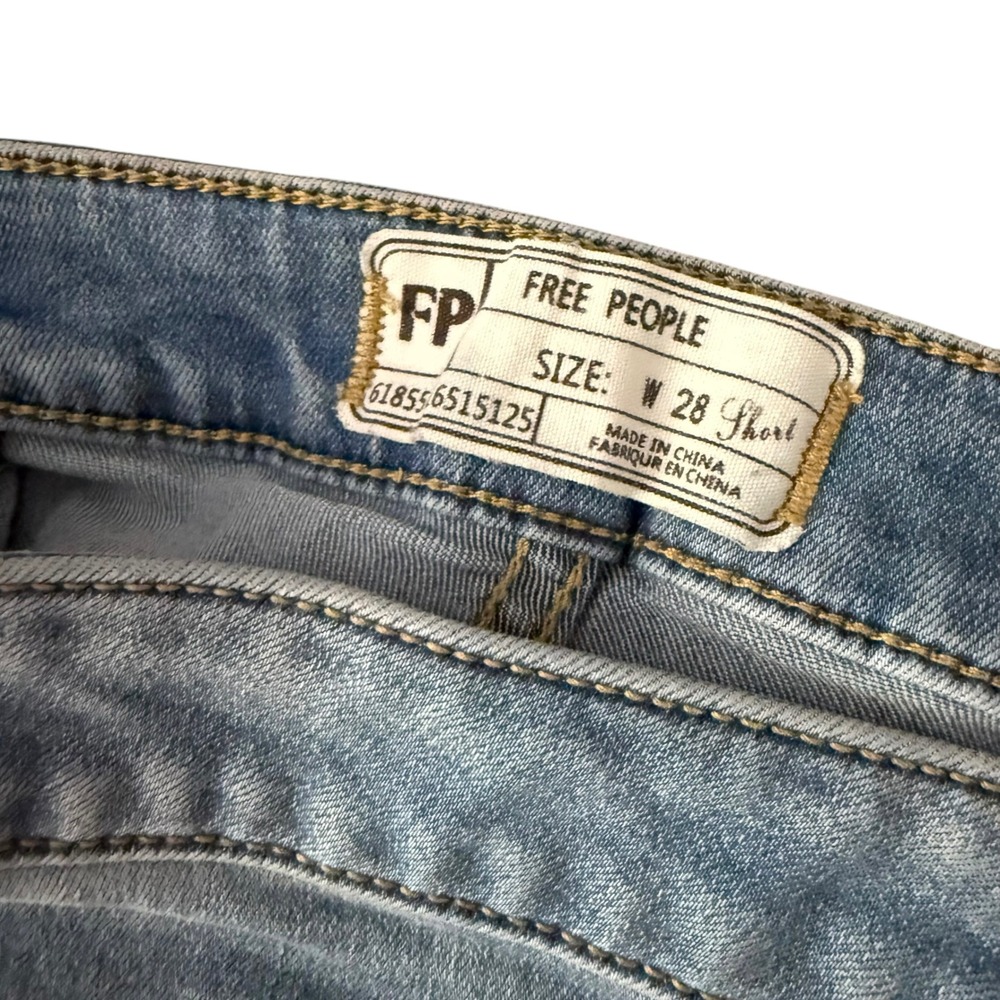 Free People Just Float On Flare Jeans Womens 28 Short Light Blue Stretch - Picture 6 of 13
